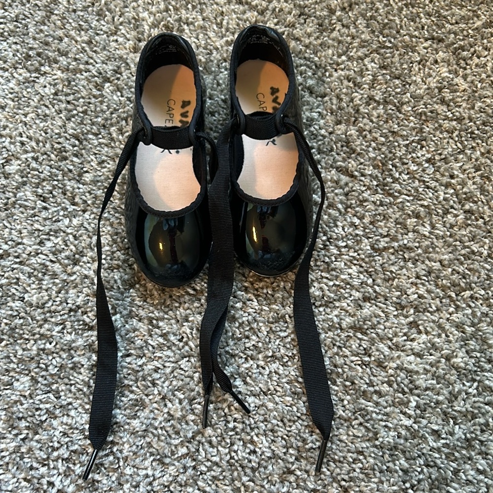 Capezio Glossy Black Kids Dress Shoes